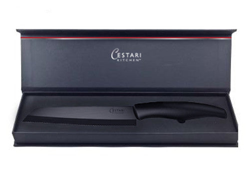 Serrated Grey Ceramic Knife Set with 5 Serrated Knife, Kitchen