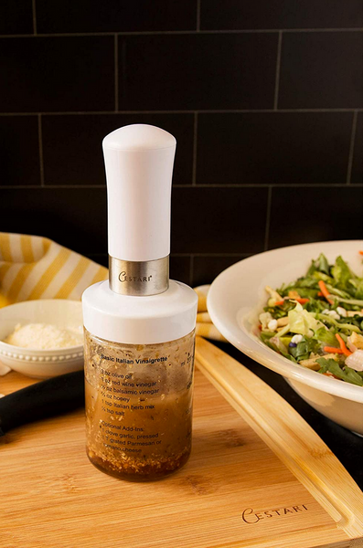 SILBERTHAL Salad Dressing Shaker - Sturdy Glass & Stainless