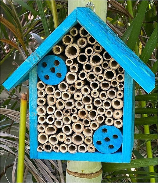 Mason Bee House - Bamboo Tube Bee Hotel for Solitary Bees - Attract More Pollinating Bees to Your Garden by Providing Them With a Bee Home Made from FSC Certified Wood | by Cestari