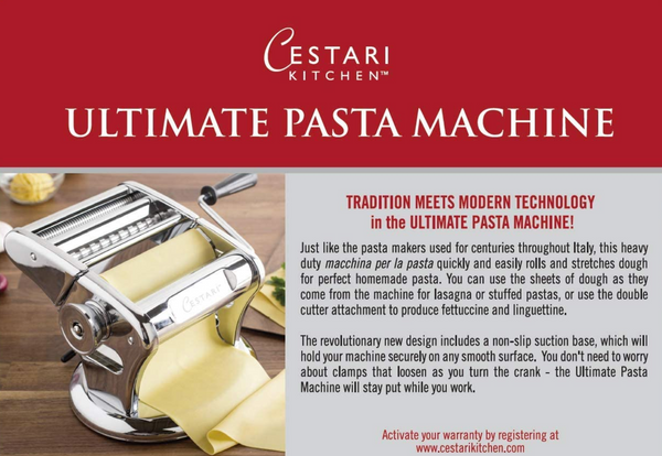Italian Traditions Heavy Duty Pasta Maker Machine Roller